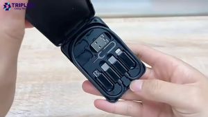 Kabel Data Multiple Adapter Converter Charger Micro USB Type C Lightning Connector Port PD 60W Fast Charging Sim Ejector Pin Removal Travel Kit MultiFunctional Square Storage Box Stand Holder TD6102