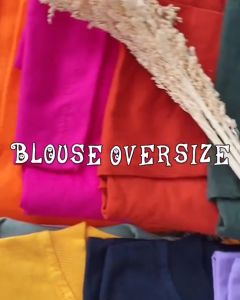 Baju Atasan Wanita Terbaru BASIC OVERSIZE BLOUSE KATUN COMBED 24S Kaos Polos Lengan Panjang Jumbo