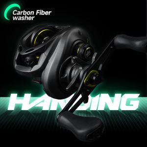 HANDING M1 Baitcast Fishing Reel 8KG Max Drag Low Profile 6+1 Ball Bearing 7.2:1 Gear Ratio 207G Durable Baitcaster Fishing Reel