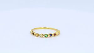 ทองแท้ 9k PL151 แหวนพลอยนพเก้าแท้ ทองแท้ 9k PL151