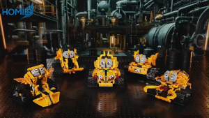HOMIE ROBOTS PRO 5-in-1 STEM Robot Kit/RC ControlProgrammable Construction Blocks for Kid/Dual Mode