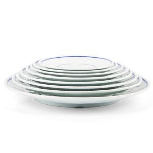 Reinforced Relief Patterned Melamine Plate Blue and White Series