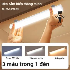 Đèn LED Thanh Tích Điện USB Có Cảm Biến Chuyển Động Dùng Làm Đèn Ngủ Tủ Đèn Di Động Nhà Bếp Đèn Ngủ Cạnh Giường Đèn Tủ Quần Áo Đèn Hành Lang Cảm Ứng