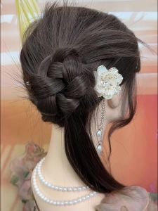 U-Shape Hairpin Enamel Color Alloy Simple High-End Elegant Peony Hairpin Koi Fish Temperament Lady Hair Clip Hair Accessories
