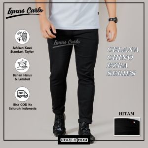 Celana Bahan Chino Panjang Pria Slimfit Jumbo Mocca Ezra Kasual Pants Cowok Dewasa Kerja Kantor