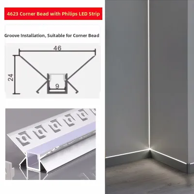 Philips | Corner Ambient LED Strip Light Aluminium