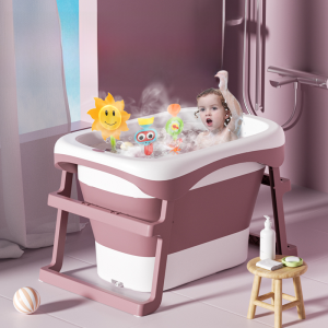 Large Size Foldable Baby Bath Tub Swimming Bath Bucket Children Bath Barrel Home Use Bath Tub for Newborn Baby Bath Equipment