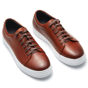 Mens Lightweight Casual Sneakers Genuine Leather Skate Boats Classic Simple Elegant Walking Shoes
