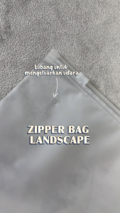 ( 10 Pcs ) Zipper Storage Bag Landscape 23 x 13 Cm | Zipper Lock | Zipper Bag | Zippper Storage Bag | Travel Pouch Serbaguna | Kantong Plastik Matte Doff