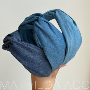 INS Vintage Fabric Cross Wide Edge Hairband Decoration