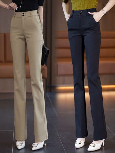 High Waist Flared Pants Womens Suit Style Autumn New Professional Casual Spring All Match Loose Fit Long Leggings