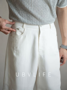 UBV | Retro Leisure Tencel Cotton Shorts Men Half Elastic Waist