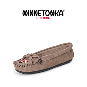 Minnetonka | Easy-on Flat Moccasins with Thunderbird Beads