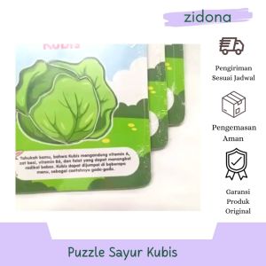 Puzzle Sayur Kubis Rabbit & Turtle Bahan MDF