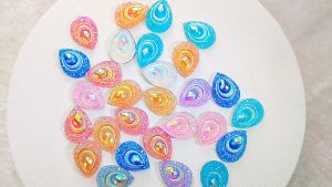 (5 hạt)Hạt nhựa giả đá pha lê đáy bằng nhiều mẫu Nguyên liệu làm trang sức cổ trang Nguyên liệu diy