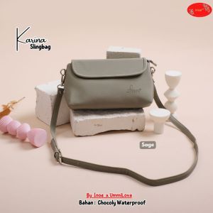 Tas Selempang Slingbag Wanita Karina by INOE bahan chocoly waterproof selempang inoe terbaru 2024