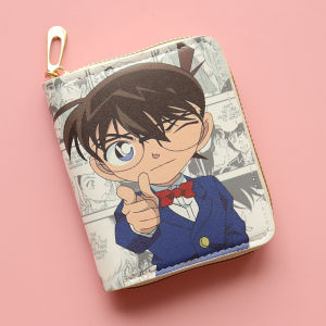 New Cartoon Wallet One Piece Monkey D Luffy Spider-Man Roronoa Zoro Anime Short Zipper Purse Anime Card Bag Kids Birthday Gift