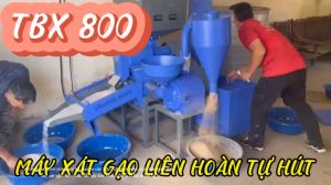 Máy xát gạo công nghiệp tự hút Turbo TBX800 tại Quảng Nam