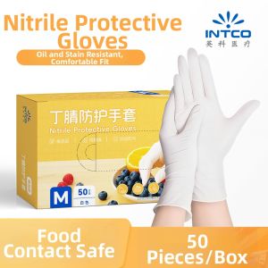 Intco | Thick Durable Waterproof Kitchen Cleaning Slip-resistant Nitrile Gloves