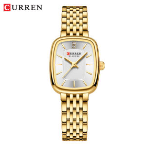 CURREN 9093 Fashion Quartz Women Watch Elegant Square Dial Gold Stainless Steel Strap Waterproof Leisure Ladies Business Watches