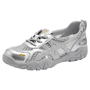 15MINS | Silver Summer New Drill Hollow Mesh Breathable Thick-soled Increased Height Training Shoes