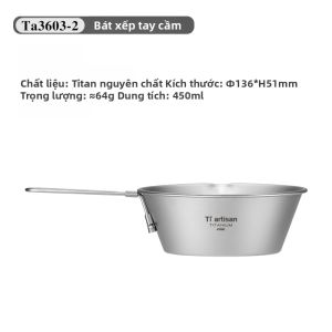 Tiartisan | Bát Ăn Gấp Titanium Dùng Ngoài Trời