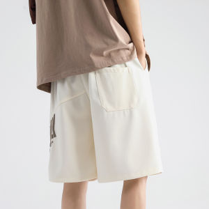 Cetky Mens Summer Thin Straight Leg Loose Casual Shorts Breathable Lightweight Versatile Sporty Mid-Length Cotton Blend