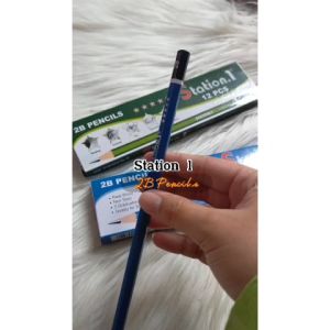 PROMO CUCI GUDANG: 1 Pack 12 Pcs Pensil 2B Station Pencil 2B
