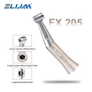 ELIJAH Dental Low Speed Contra Angle Handpiece Push Button 1:1 Direct Drive Gear Ratio Apply 20000rpm ø2.35mm CA Burs Dentistry