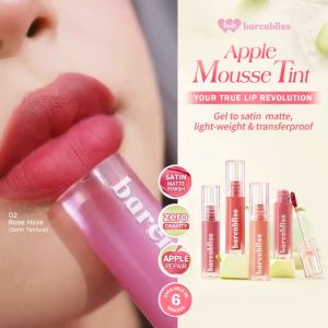 BARENBLISS BNB Apple Makes Adorable Mousse Tint | Lip Mousse | Satin Matte Finish | Anti Gravity | Apple Repair