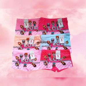 Celana Dalam Boxer Anak Perempuan Gambar Karakter 6 pcs
