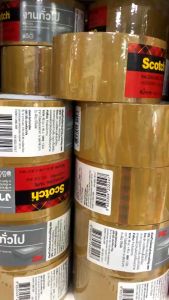 3M Scotch กล่องการ์ตูน 2 นิ้ว 48มม. x 40มม. เนื้อเทปสีน้ำตาล และสีใส 💙