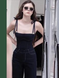 Elegant French Style Jumpsuit Straight Leg