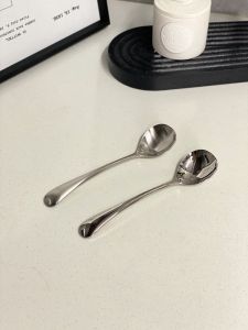 Affordable Promotional 304 Stainless Steel Spoon for Children Students Eating Soup Spoon Rice Stirring Spoon Soup Ladle Tablespoon