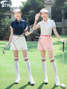 Quick Drying Stretch Slimming Womens Golf Shirt Short Sleeve