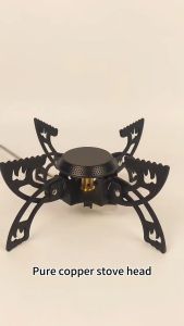 3.8KW Folding Camping Stove Burner Propane Butane Gas Stove with Igniter Mini Cassette Furnace Portable for Camping Outdoor Cooker UFO Stove Space Saver