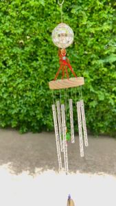 โมบาย 6 แท่งกระดิ่งลม 🎐 เสียงไพเราะที่สุด 👍 ท่อตันเสียงเพชร อะลูมิเนียม อย่างดี ตกแต่งบ้าน แต่งสวน เงินทอง มีลูกเล่นบนหัว