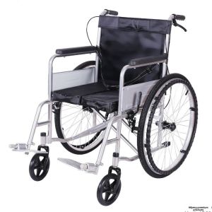 Manual Folding Lightweight Portable Wheelchair for Elderly And Disabled People Handy Hand Push Cart Easy to Fold And Use