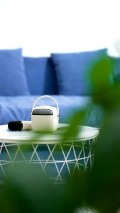 ACOME A9 Beige Speaker Karaoke Bluetooth 5.3 / Speaker Wireless Mini RGB 3.5 Watt With Voice Changer Original - Garansi 1 Tahun