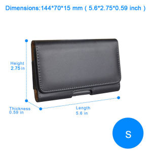 4.0 - 7.2 inch Cell Phone Belt Clip Holster Pouch for iphone 15 14 Pro Max Samsung S24 S23 Ultra Xiaomi Leather Cover Belt Bag