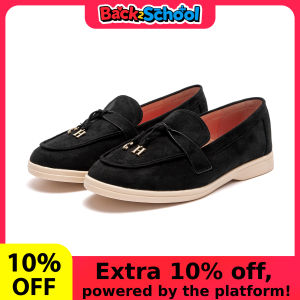 CHCH Womens Flat Shoes Autumn New Anti Velvet Single Shoes Classic Round Head Womens loafers