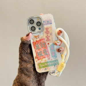 Kabarton iPhone Case with Lens Protection And Lanyard Creative Design Suitable for Apple 15 16 pro Max Female Users 14 pro