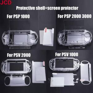 Clear Crystal Case Hard Shell For PSV 1000 2000 Transparent Protection Cover For PSP1000 2000 3000 With Screen Protector Film