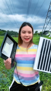 ไฟโซล่าเซลล์ สว่างอัตโนมัติเมื่อฟ้ามืด Solar Cell โคมไฟโซล่าเซลล์ กันน้ำกลางแจ้ง Solar Light Lamp 50W/300W/500W/600W/800W/1500W ไฟโซล่าเซล โซลาร์เซลล์