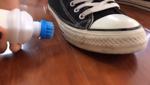 White Shoe Cleaner With Brush Head Powerful Cleaning Action Removes Dirt And Odor From White Shoes