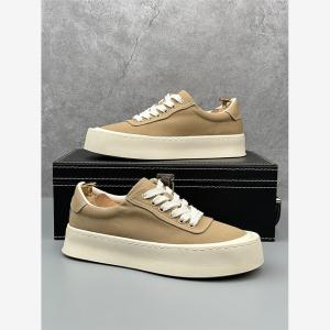 Breathable Thick Sole Canvas Shoes Mens Japanese Style Retro Casual Slip-On Low Cut Rubber Bottom Simple Design Summer Shoes