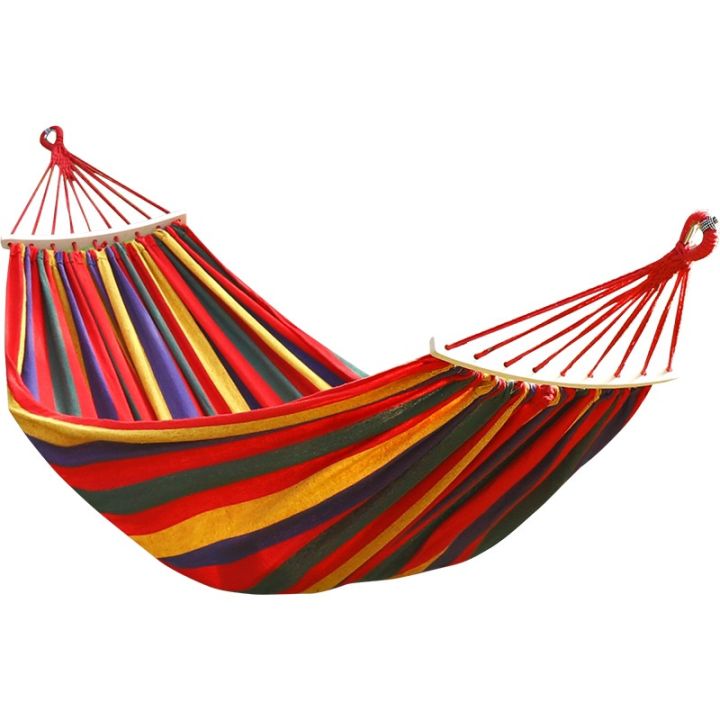Portable Outdoor Cotton Stripes Hammock duyan