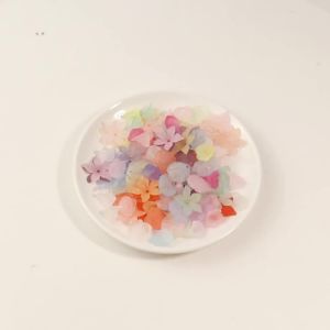 100pcs/lot Frosted Acrylic Flower Beads Caps Mixed Color Loose Spacer Beads For Jewelry Making DIY Bracelet Necklace Accessories