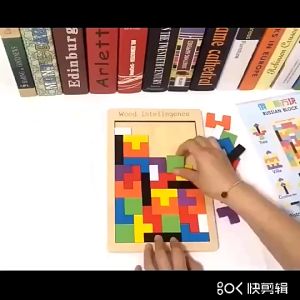 Đồ chơi bảng xếp gạch gỗ Tetris Montessori - xếp gạch thông minh cho bé