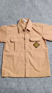 Seragam Pramuka Anak Sekolah SD SMP SMA Lengan Pendek Bahan Oxford Tidak Kaku